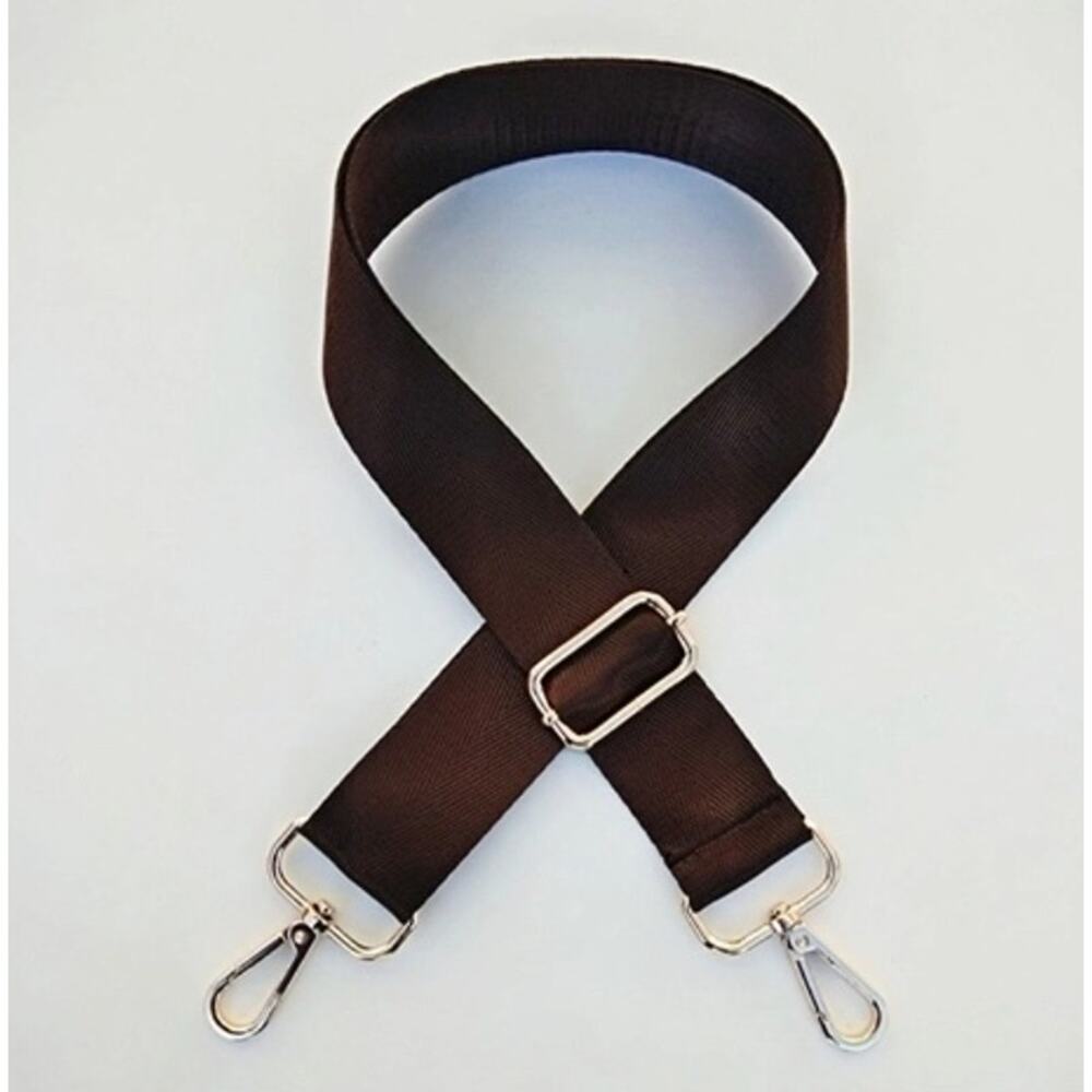 Crossbody Solid for Bag or Wallet* coffee & silver hardware* Adjustable